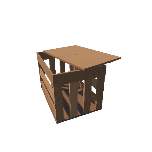 Small Light Crate Open Lid
